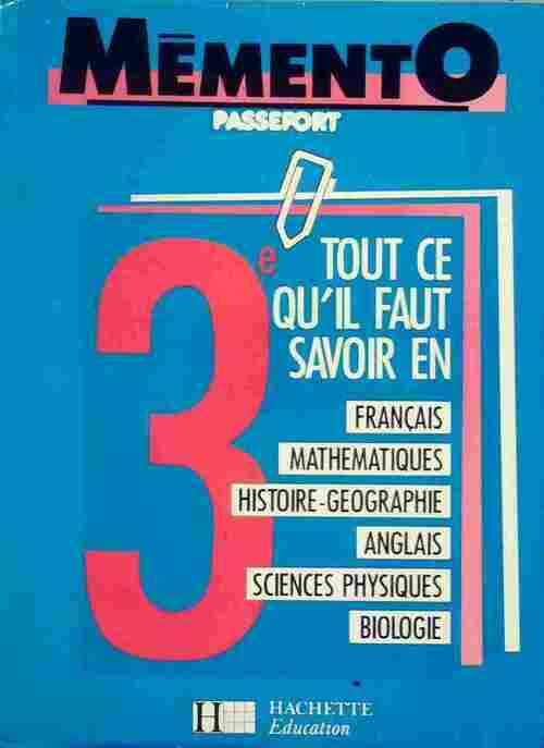 Livrenpoche : Mémento passeport 3e - Collectif - Livre