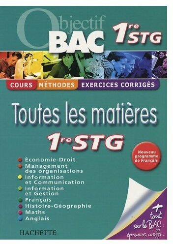 Livrenpoche : Toutes les matières 1ère STG - Valérie Alléguède - Livre
