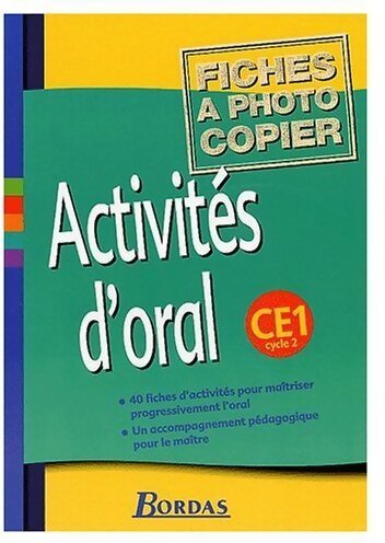 Livrenpoche : Activités d'oral cycle 2 CE1 (fiches) - Collectif - Livre