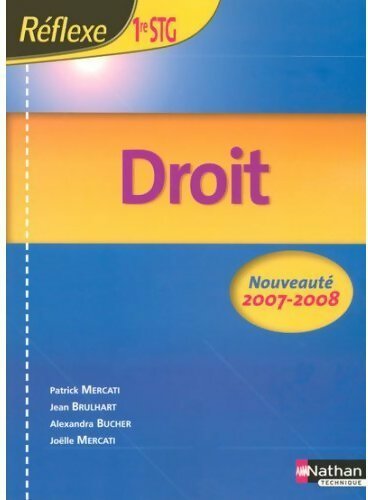Livrenpoche : Droit 1ère STG 2007-2008 - Patrick Mercati - Livre