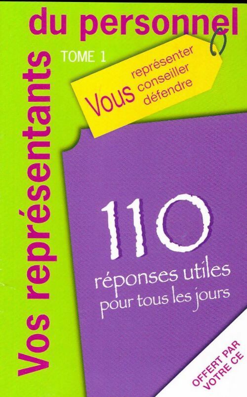 Livrenpoche : Vos représentants du personnel Tome I - Inconnu - Livre