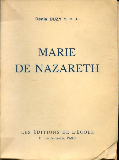 Livrenpoche : Marie de Nazareth - Denis Buzy - Livre