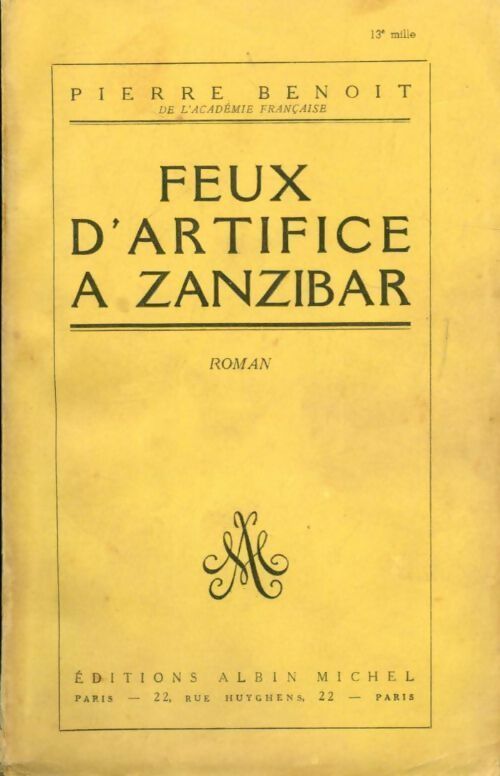 Livrenpoche : Feux d'artifice à Zanzibar - Pierre Benoit - Livre
