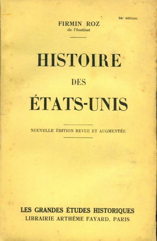Livrenpoche : Histoire des Etats-Unis - Firmin Roz - Livre