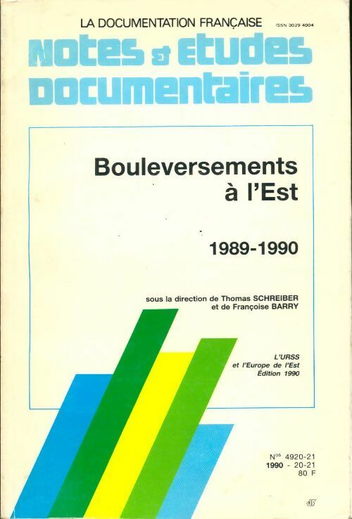 Livrenpoche : Bouleversement a l'est 1989-1990 - Thomas Schreiber, Françoise Barry - Livre