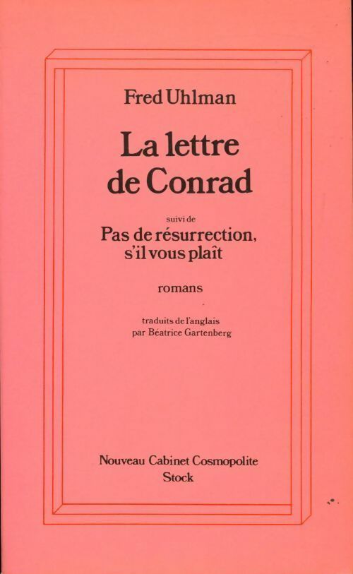 La lettre de Conrad - Fred Uhlman - Livre