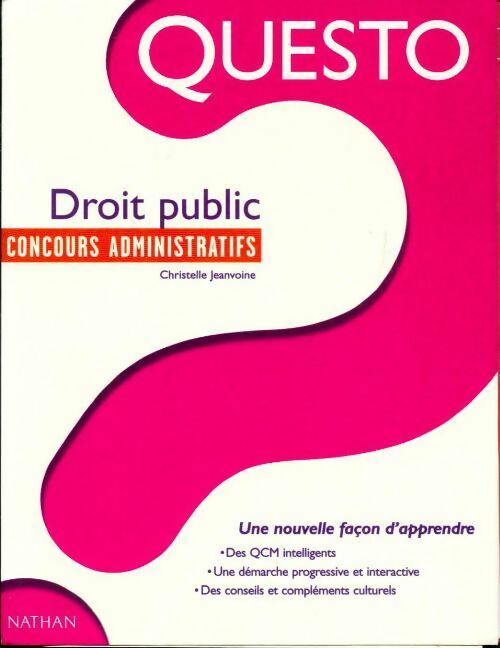Livrenpoche : Concours administratifs droit public - Christelle Jeanvoine - Livre