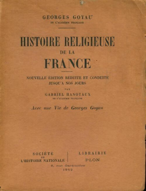 Livrenpoche : Histoire religieuse de la France - Georges Goyau - Livre