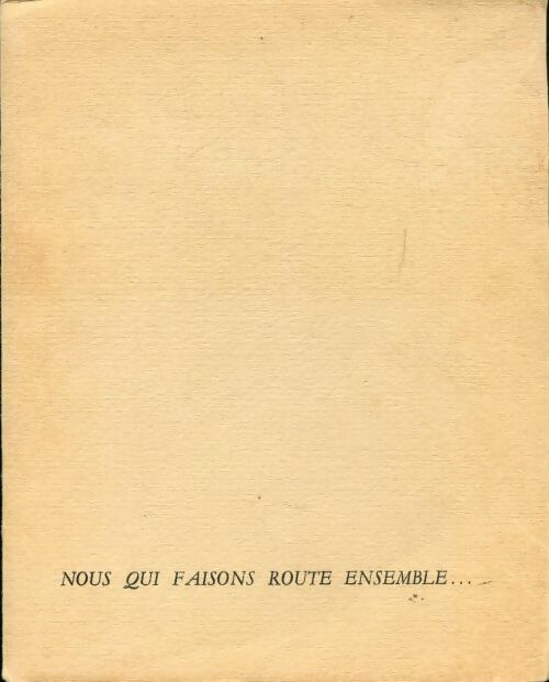 Livrenpoche : Nous qui faisons route ensemble... - Robert Lagane - Livre
