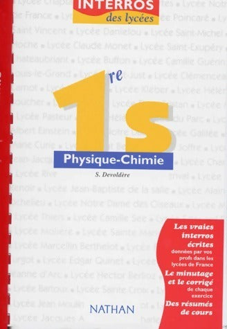 Livrenpoche : Physique-chimie 1ère S - S. Devoldère - Livre