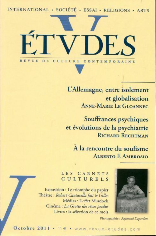Livrenpoche : Études n°415-4 : L'Allemagne, entre isolement et globalisation / Souffrances psychiques - Collectif - Livre