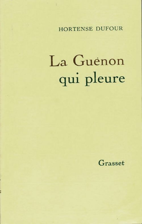 Livrenpoche : La guenon qui pleure - Hortense Dufour - Livre