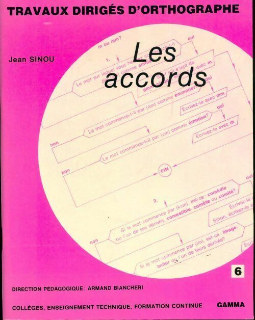 Livrenpoche : Travaux diriges d'orthographe : Les accords - Jean Sinou - Livre