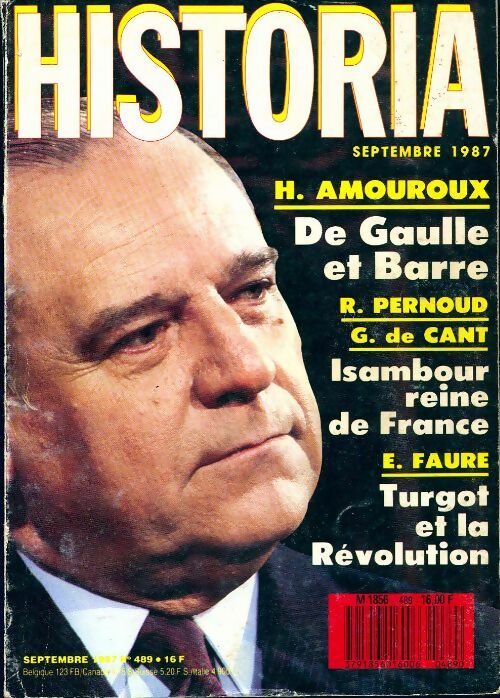 Livrenpoche : Historia n°489 : De Gaulle et Barre / Isambour reine de France - Collectif - Livre