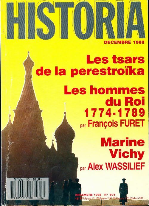 Livrenpoche : Historia n°504 : Les tsars de la perestroika / Les hommes du Roi (1774-1789) - Collectif - Livre