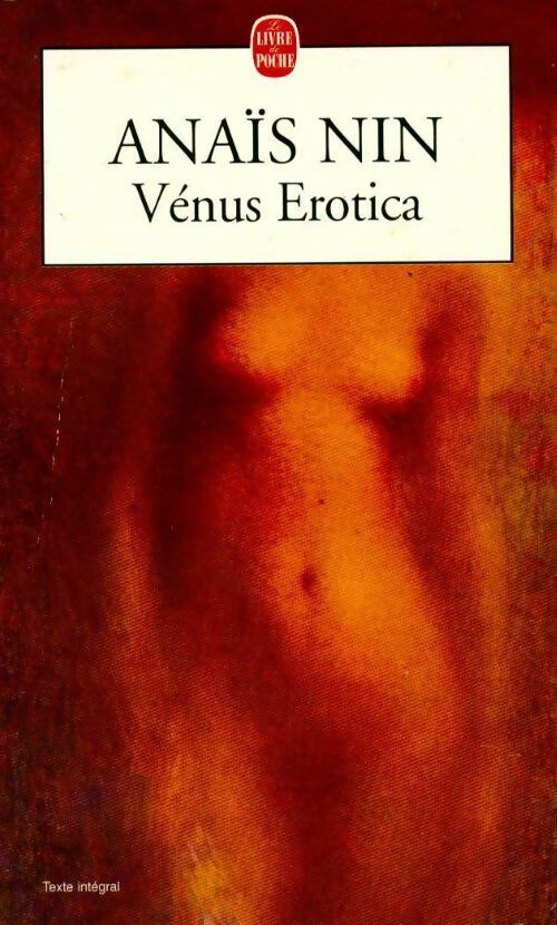 Vénus Erotica - Anaïs Nin - Livre