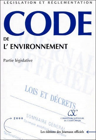 Livrenpoche : Code de l'environnement. Partie législative 2000 - Collectif - Livre