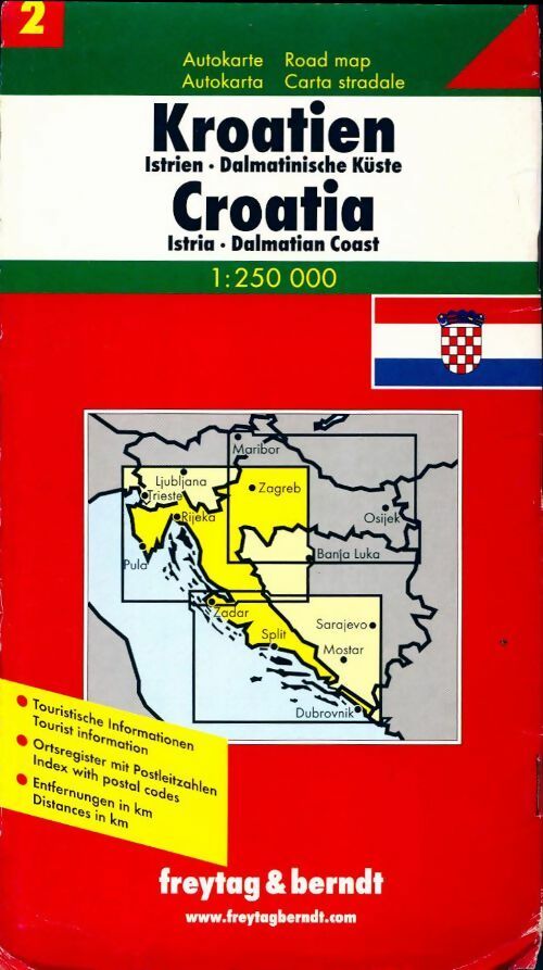 Livrenpoche : Carte routière : Kroatien dalmatinische küste - Collectif - Livre