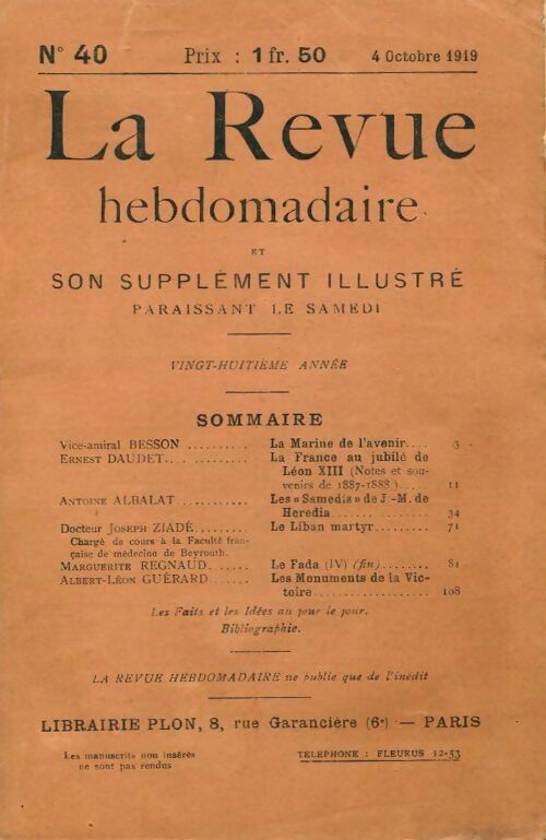 Livrenpoche : La revue hebdomadaire 28e année n°40 - Collectif - Livre