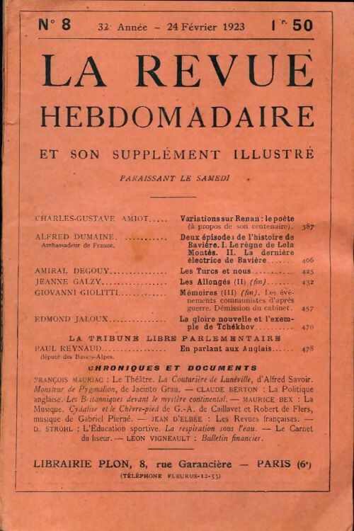 Livrenpoche : La revue hebdomadaire 32e année n°8 - Collectif - Livre