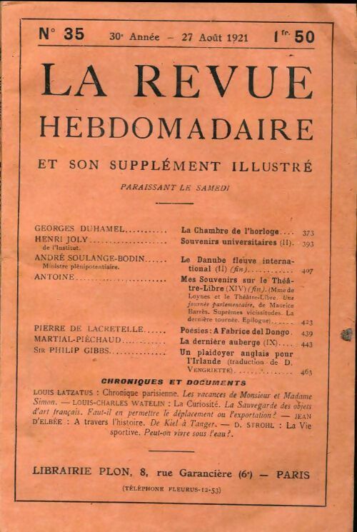 Livrenpoche : La revue hebdomadaire 30e année n°35 - Collectif - Livre