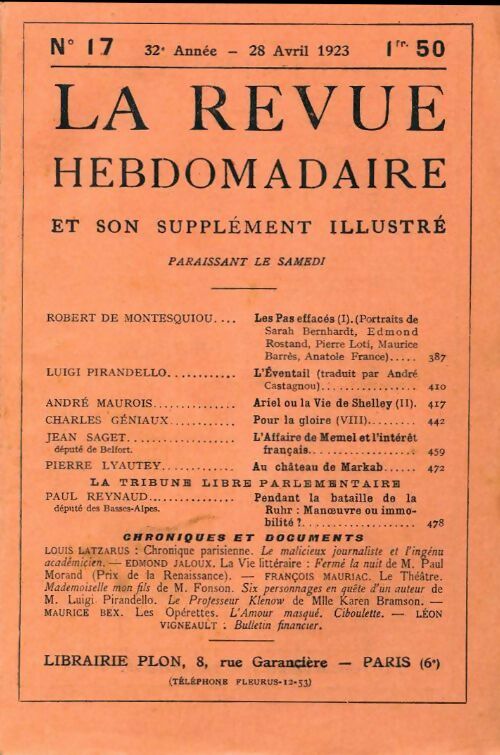 Livrenpoche : La revue hebdomadaire 32e année n°17 - Collectif - Livre