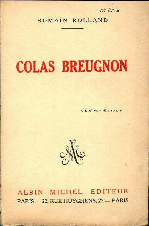 Livrenpoche : Colas Breugnon - Romain Rolland - Livre