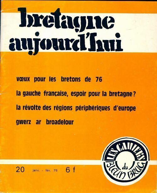 Livrenpoche : Bretagne aujourd'hui n°20 - Collectif - Livre