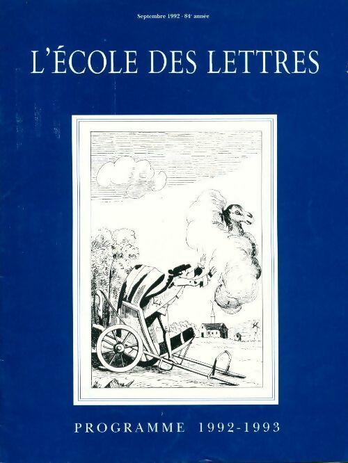 Livrenpoche : L'école des lettres 84e année - Septembre 1992 - Collectif - Livre