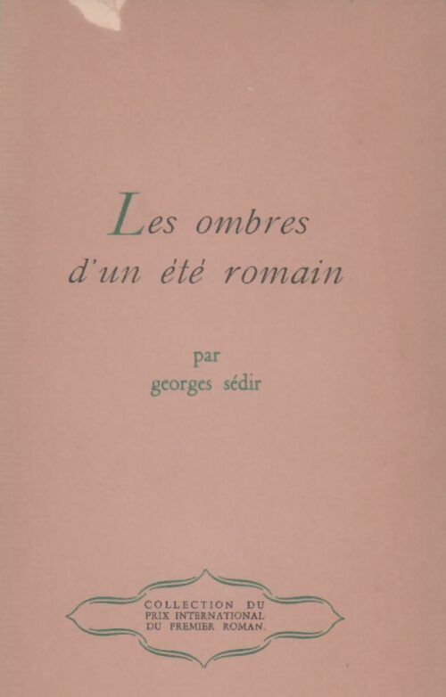 Livrenpoche : Les ombres d'un été romain - Georges Sédir - Livre