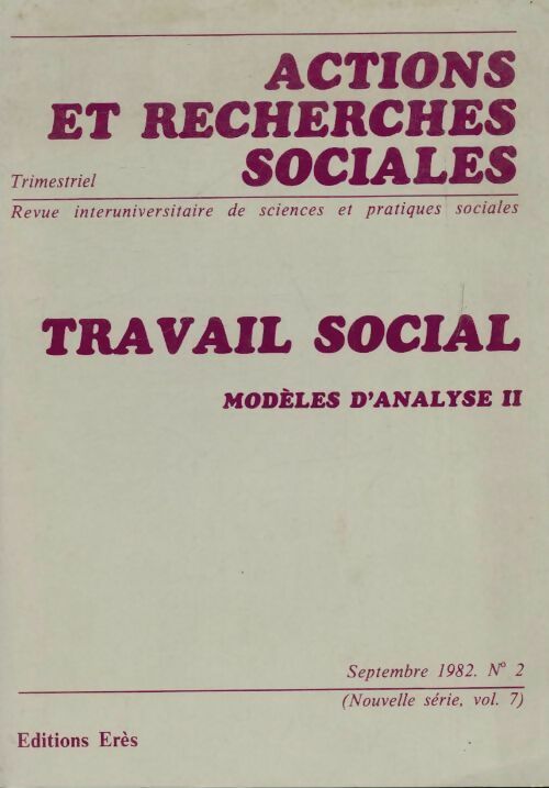 Livrenpoche : Travail social. Modèles d'analyse II - Collectif - Livre