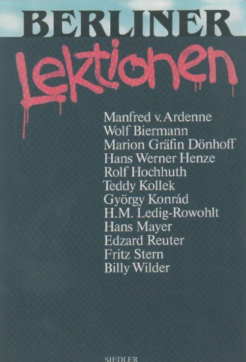 Livrenpoche : Berliner lektionen - Collectif - Livre