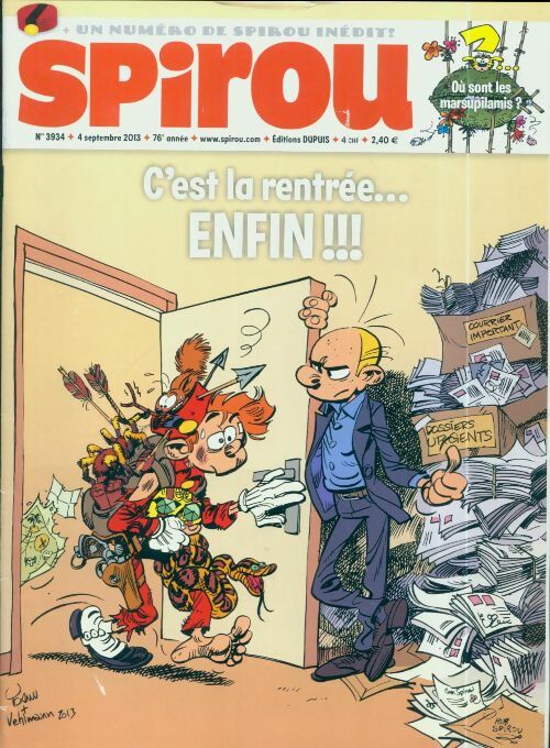 Livrenpoche : Spirou n°3934 : C'est la rentrée... ENFIN !!! - Collectif - Livre