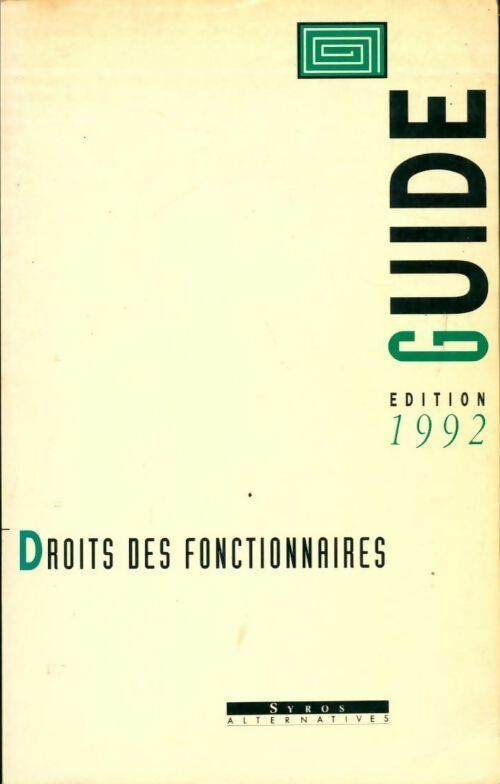 Livrenpoche : Droits des fonctionnaires 1992 - CFDT - Livre