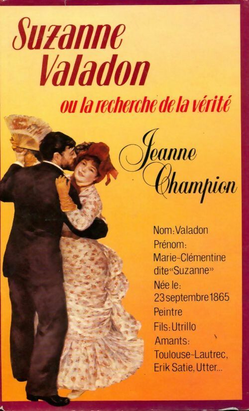 Livrenpoche : Suzanne Valadon ou la recherche de la vérité - Jeanne Champion - Livre