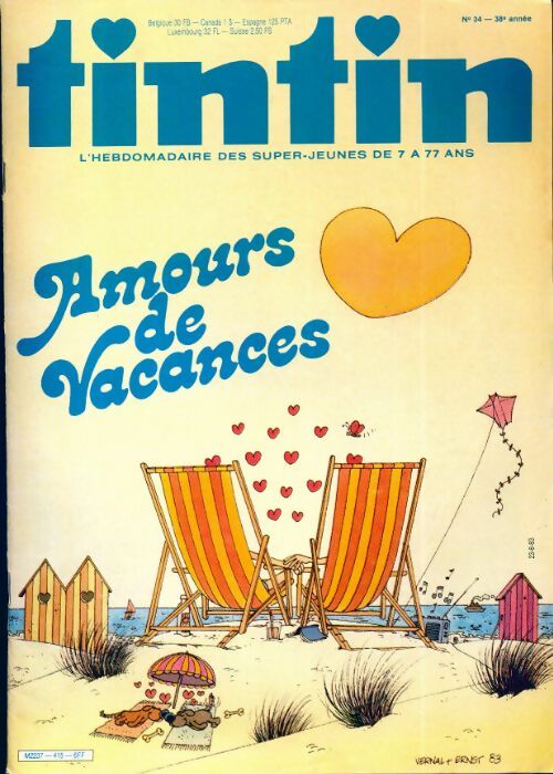 Livrenpoche : Tintin n°415 : Amours de vacances - Collectif - Livre