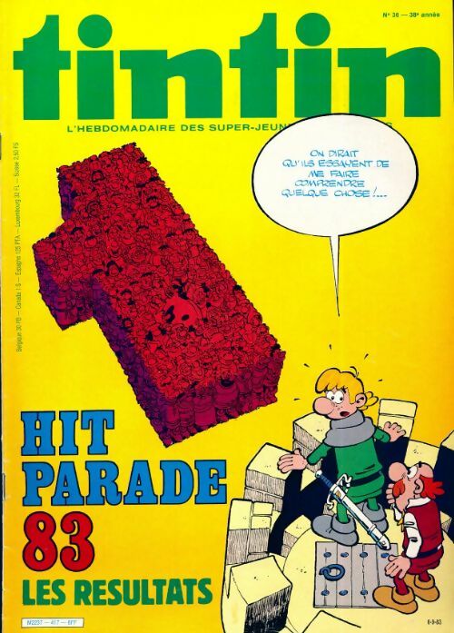 Livrenpoche : Tintin n°417 : Hit Parade 83. Les résultats - Collectif - Livre
