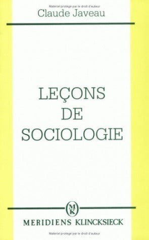 Livrenpoche : Leçons de sociologie - Claude Javeau - Livre