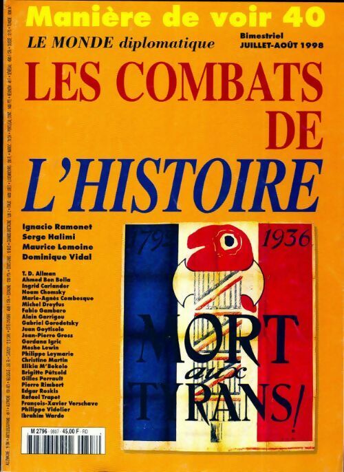 Livrenpoche : Manière de voir n°40 : Les combats de l'histoire - Collectif - Livre
