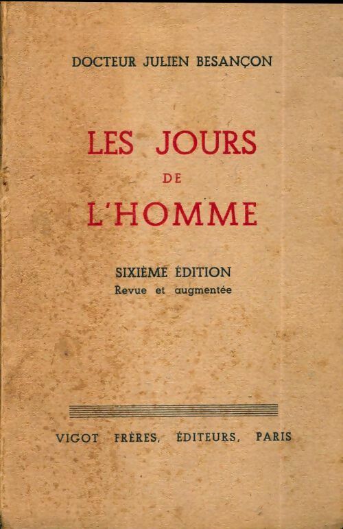 Livrenpoche : Les jours de l'homme - Julien Besançon - Livre