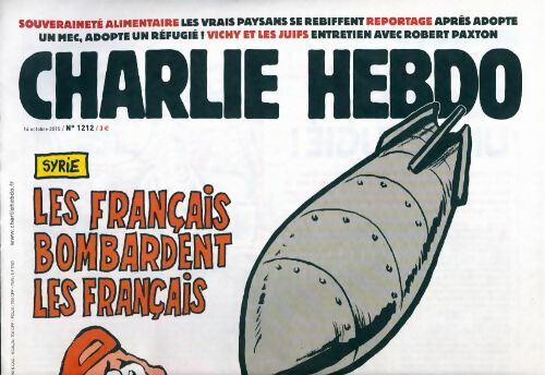 Livrenpoche : Charlie hebdo n°1212 : Les français bombardent les français - Collectif - Livre