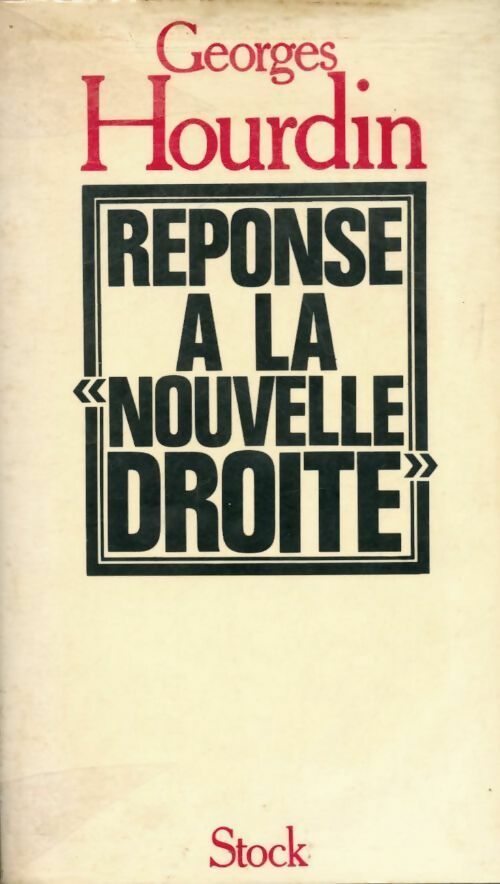 Livrenpoche : Réponse a la nouvelle droite - Georges Hourdin - Livre