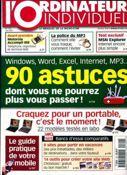 Livrenpoche : L'ordinateur individuel n°129 : 90 astuces - Collectif - Livre