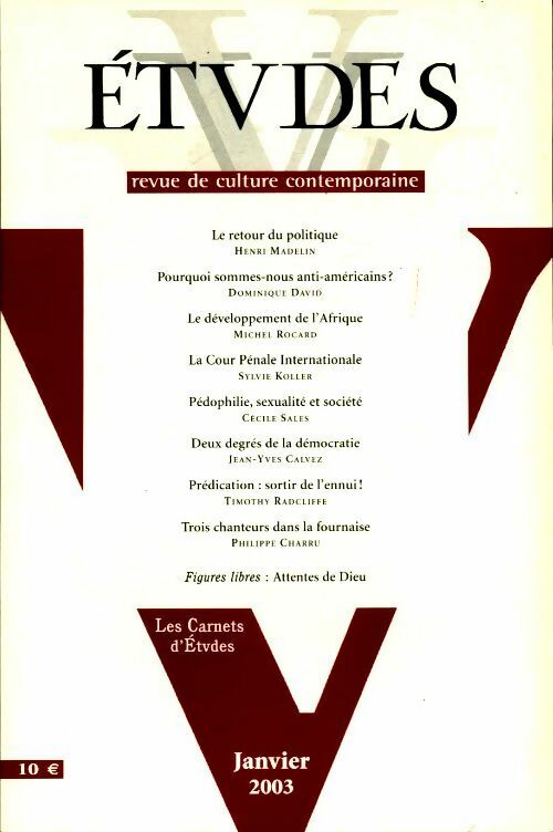 Livrenpoche : Etudes n°398-1 - Collectif - Livre