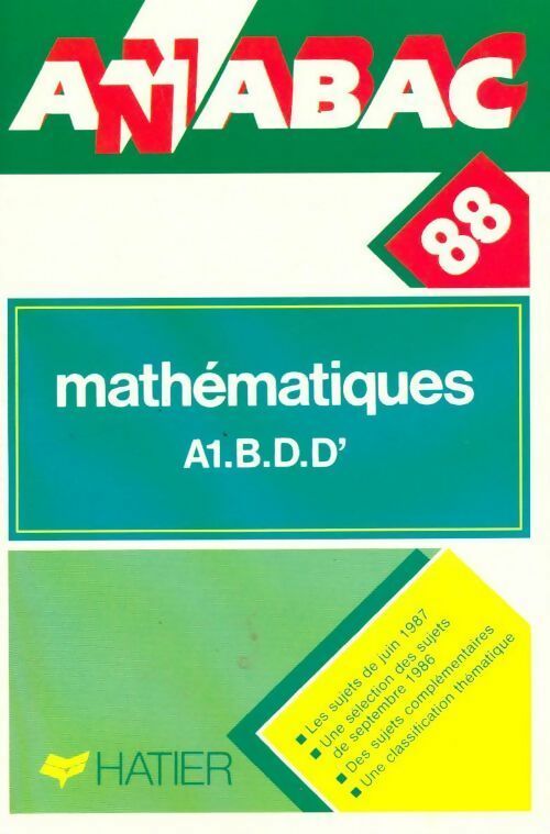 Livrenpoche : Mathématiques A1, B, D, D' 1988 - Collectif - Livre