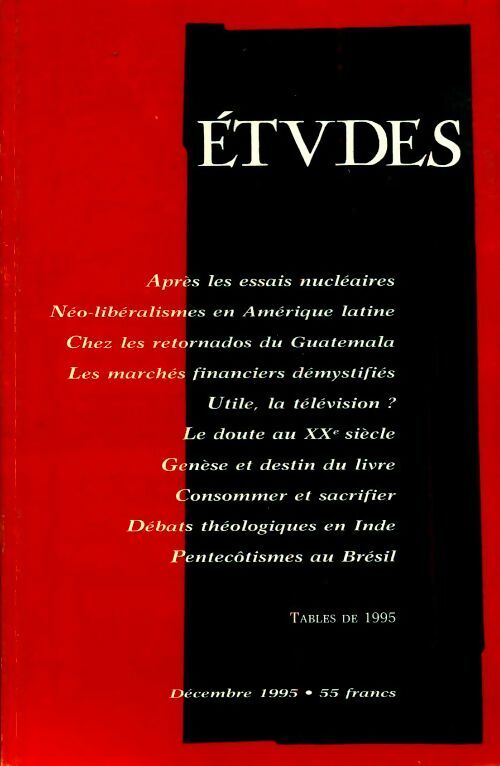 Livrenpoche : Etudes n°383-6 - Collectif - Livre