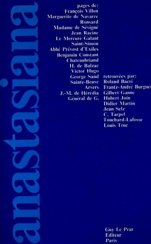 Livrenpoche : Anastasiana - Collectif - Livre
