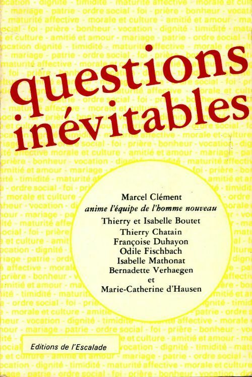 Livrenpoche : Questions inévitables - Collectif - Livre