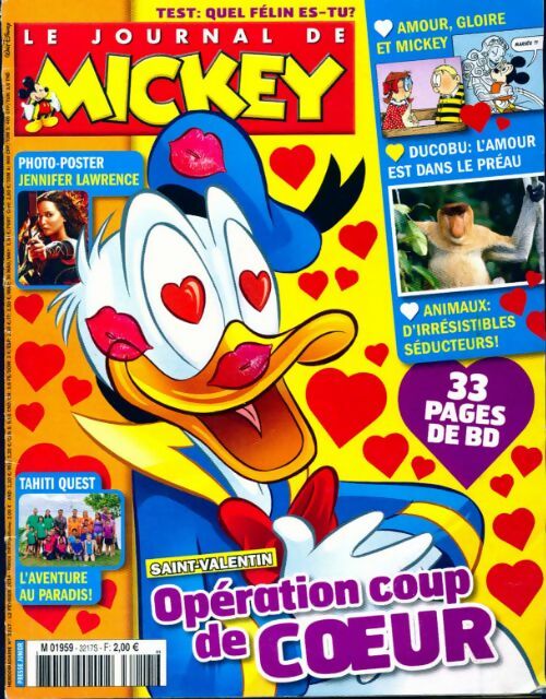 Livrenpoche : Le journal de Mickey n°3217 : Opération coup de coeur - Collectif - Livre