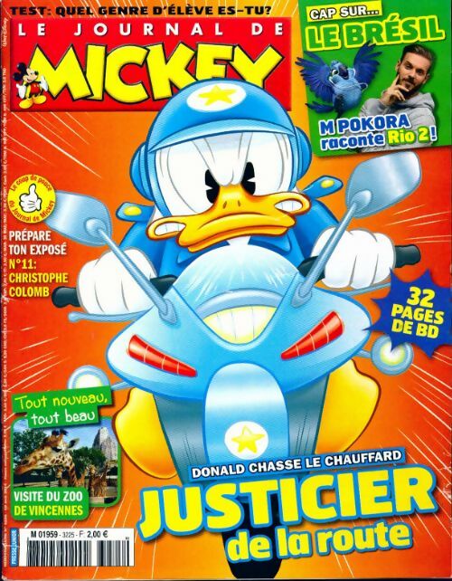 Livrenpoche : Le journal de Mickey n°3225 : Justicier de la route - Collectif - Livre